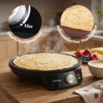 Huslog Crêpes Maker 29 cm 1200W – Elektrisches Crepes-Eisen mit Antihaftplatte – Bild 6
