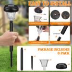 Akynite 8er Set Solar-Gartenleuchten RGB Farbwechsel & Warmweiss – IP65 Wegeleuchten – Bild 8