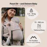 Hoppediz Primeo Babytrage ab Geburt – Ergonomische Vollschnallentrage aus Bio-Baumwolle – Bild 5