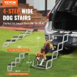VEVOR 4-stufige Hundetreppe bis 68 kg – Einstiegshilfe für Auto, SUV & Möbel – Bild 2