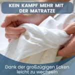 Bisoo Zauberlaken 80x160 cm – 2-in-1 Spannbettlaken & Matratzenschoner Wasserdicht Grau – Bild 7