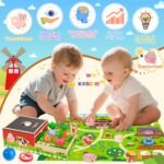 Celecstan Montessori Holzspielzeug 5-in-1 – Motorik & Lernspiel für Kinder ab 1 Jahr – Bild 2