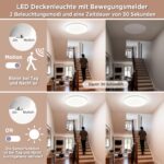 BestLuz LED Deckenleuchte Ø29cm mit Mikrowellen-Bewegungsmelder – 3600lm IP54 – Bild 4