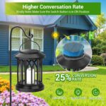 GEARLITE Solar Laternen 2er Set – Kerzenform LED Solarleuchten mit Flammeneffekt für Garten & Balkon – Bild 2