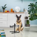 Relaxdays Futterstation Hund M – Höhenverstellbarer Doppelnapf Edelstahl 1,6 l – Bild 2