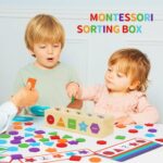 KMTJT Montessori Holzspielzeug ab 1 Jahr – Farb- & Formensortierspiel für Motorikentwicklung – Bild 5