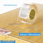 MILEQEE Selbstklebender Kantenschutz 40mm x 4m – Transparenter Baby-Eckenschutz mit Stoßdämpfung – Bild 2