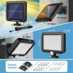 MPJ 2er Set Solar-Wandleuchte mit 56 LED & Bewegungsmelder – IP65 Gartenbeleuchtung – Bild 2