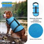 AMZNOVA Hundeschwimmweste M Rip Stop mit Auftrieb – Rettungsweste für Hunde – Bild 2