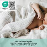 MAKIAN Mullwindeln 6er Pack 80x80 cm – Oeko-TEX® zertifiziert für Babys – Bild 5