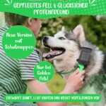 Golden Pets Zupfbürste M-L mit Schutznoppen – 2in1 Unterwollentfernung für Hunde & Katzen – Bild 2