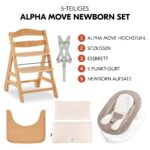 hauck Alpha Move Hochstuhl Newborn Set – 5in1 Mitwachsender Holzhochstuhl mit 2in1 Bouncer ab Geburt bis 90 kg – Bild 4