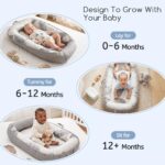 URMYWO Babynestchen 90x50 cm – Handmade Kokon aus 100% Baumwolle für Neugeborene – Bild 4