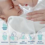 MAKIAN Moltontücher 4er Set 80x80 cm – Premium Flanellwindeln aus Bio-Baumwolle für Babys – Bild 7