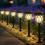 HELESIN Solarleuchten Garten 6er Set – IP44 Wasserdicht mit Warmweiss für Aussen