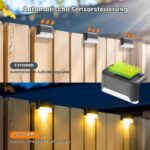 GIGALUMI 16er Set Solarleuchten für Aussen – Warmweiss Treppenlicht für Zaun & Terrasse – Bild 2