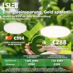 L5L3D LED Deckenleuchte Ø35cm – 4450lm, IP54 wasserfest, Energieklasse B für Küche & Bad – Bild 2
