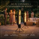 Albatros Pelletfackel Schwarz – 120 Min Brenndauer, Glasrohr Terrassenheizung für Garten & Terrasse – Bild 4
