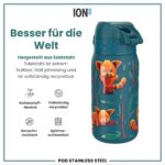 ION8 Kinder Trinkflasche 400ml Edelstahl – Auslaufsicher & Spülmaschinenfest – Bild 5
