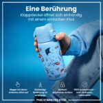 ion8 Kinder Trinkflasche 400ml Edelstahl – Auslaufsicher mit Einhandöffnung – Bild 3