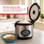 Solis Reiskocher Duo Program 1,2 L – 2in1 Reiskocher & Dampfgarer mit Timer – Bild 3