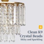 FRIDEKO HOME Kristall-Kronleuchter Ø 23 cm – Elegante E27 Deckenlampe für jeden Raum – Bild 6