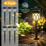 HELESIN Solarleuchten Garten 6er Set – IP44 Wasserdicht mit Warmweiss für Aussen – Bild 8