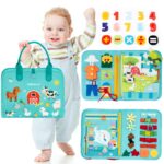 hahaland Busy Board mit 15 Aktivitäten – Montessori Motorikspielzeug ab 3 Jahren