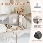 Cafolatt Baby-Laufgitter 120x120 cm – Sicherer Spielbereich mit Netzmatratze – Bild 5