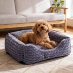 GOBOBE Plüsch-Hundebett Klein 51x48 cm – Maschinenwaschbar mit rutschfester Unterseite – Bild 5