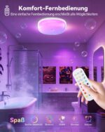 Gotopceed IP65 Wasserdichte Duschlampe mit 10.000mAh Akku – RGB Deckenleuchte ohne Bohren – Bild 4