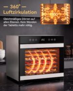 TRIUMPHKEY Dörrautomat mit 8 Edelstahl-Gittern – 650 W für Obst, Gemüse & Fleisch – Bild 6