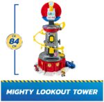 PAW PATROL Mighty Lookout Tower 84cm – Interaktives Hauptquartier mit 4 Figuren & Fahrzeug – Bild 3