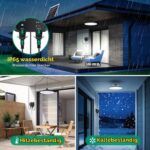Aigostar Solar-Hängeleuchte 8m Kabel mit Fernbedienung – 6000 mAh IP65 Gartenleuchte – Bild 6