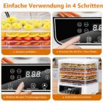 Snovire Dörrautomat mit 5 Einschüben – Profi-Obsttrockner mit 72H-Timer & 35–70°C Temperaturregler – Bild 5