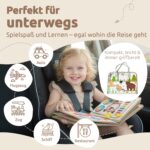 Mallie® Montessori Busy Board ab 1 Jahr – Motorikspielzeug mit Mal- & Rätselheft – Bild 5