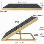 YRHome Hunderampe Holz klappbar 100x40cm – höhenverstellbar bis 100kg für Bett, Sofa & Auto – Bild 2