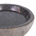 Divero Vogelbad Naturstein grau 23,5x9cm – Massives Vogeltränke für Garten & Terrasse – Bild 5