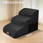 Zvonema Hundetreppe 3 Stufen 60x40x40cm – Wasserdichte Haustierrampe für kleine Hunde & Katzen – Bild 2