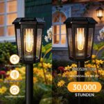 DOMOR Solarleuchten 4er Set – IP65 Gartenbeleuchtung mit Warmweiss & Automatik – Bild 3