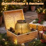Görvitor 2er Solarlaterne mit Blumenmuster – IP65 Aussenlicht für Balkon & Garten – Bild 8