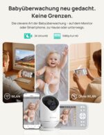Dr.Care VistaView RB 2K WLAN Babyphone – 5″ Monitor mit intelligenter Personenverfolgung & HD Nachtsicht – Bild 2
