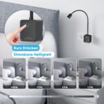 PRINCEWAY LED Wandleselampe Dimmbar mit USB-Ladefunktion – Steckdosenlampe für Schlafzimmer – Bild 2