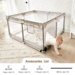 Cafolatt Baby-Laufgitter 120x120 cm – Sicherer Spielbereich mit Netzmatratze – Bild 6