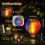 JONRRYIN 2er Solar Heissluftballon-Laterne 46,5 cm – Flammeneffekt Gartenleuchte für Aussen – Bild 2