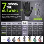 6 Paar Arbeitshandschuhe Grösse 9/L mit Nitril-Grip – rutschfest für Mechaniker & Handwerker – Bild 6