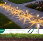 Aourow 6er Set Solarleuchten für Garten – Warmweiss LED Bodenleuchten IP65 wasserdicht – Bild 2