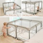 Cafolatt Baby-Laufgitter 120x120 cm – Sicherer Spielbereich mit Netzmatratze – Bild 2