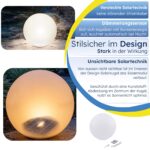 Esotec Solar Leuchtkugel Siena Ø30cm – 16 Farben mit Fernbedienung & USB-Ladefunktion – Bild 5