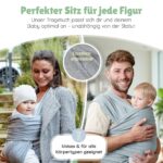 Fivelo Elastisches Babytragetuch 510x55cm – Ergonomisch & Atmungsaktiv ab Geburt – Bild 4